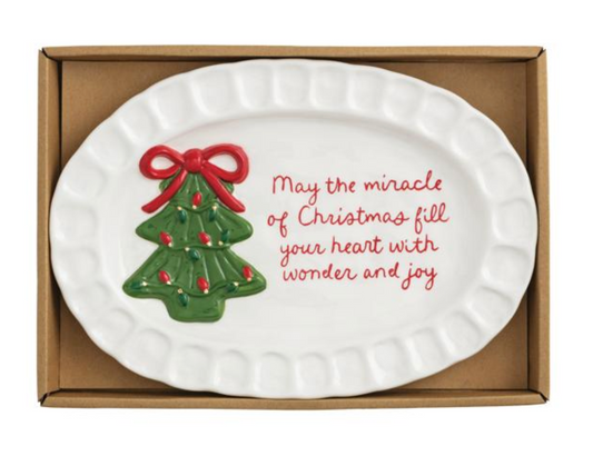 Christmas Tree Sentiment Plate