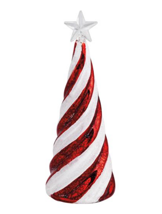 Small Candy Cane Glass Tree