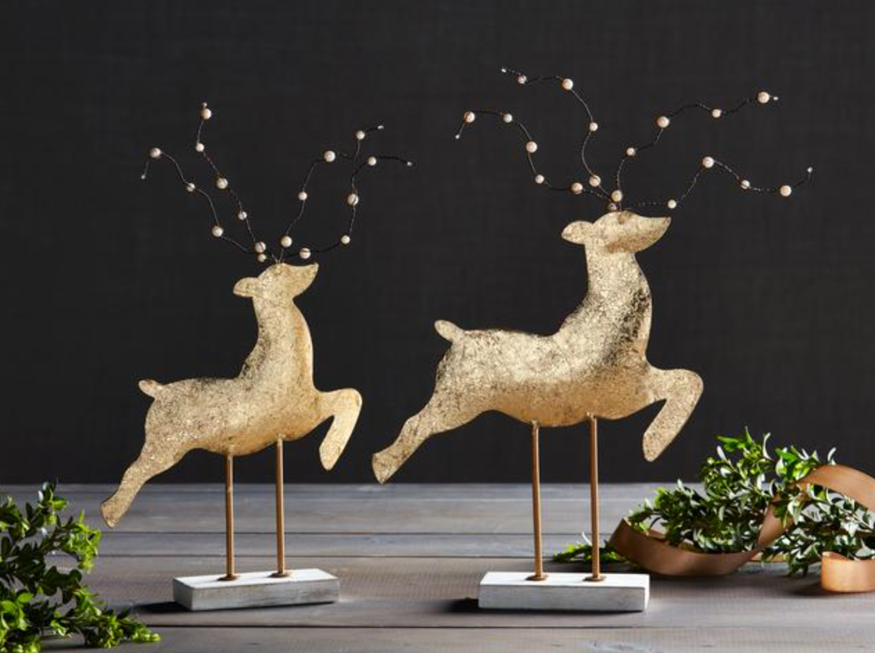 Small Gold Deer Sitter