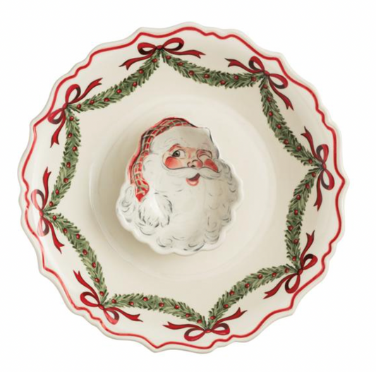 Santa Chip & Dip Bowl