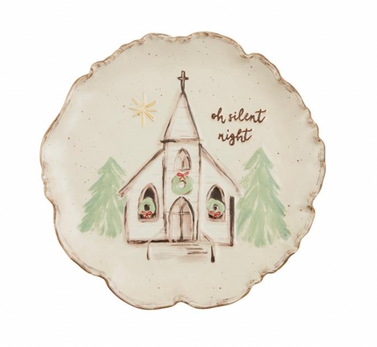 Oh Silent Night Church Platter