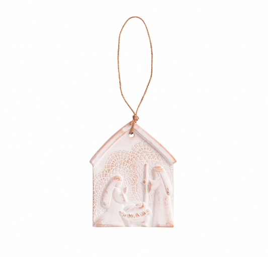 LACE JESUS IS BORN ORNAMENT