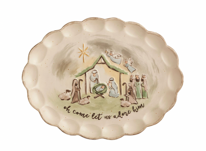 Nativity Oval Platter