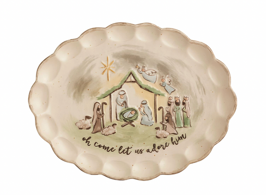 Nativity Oval Platter