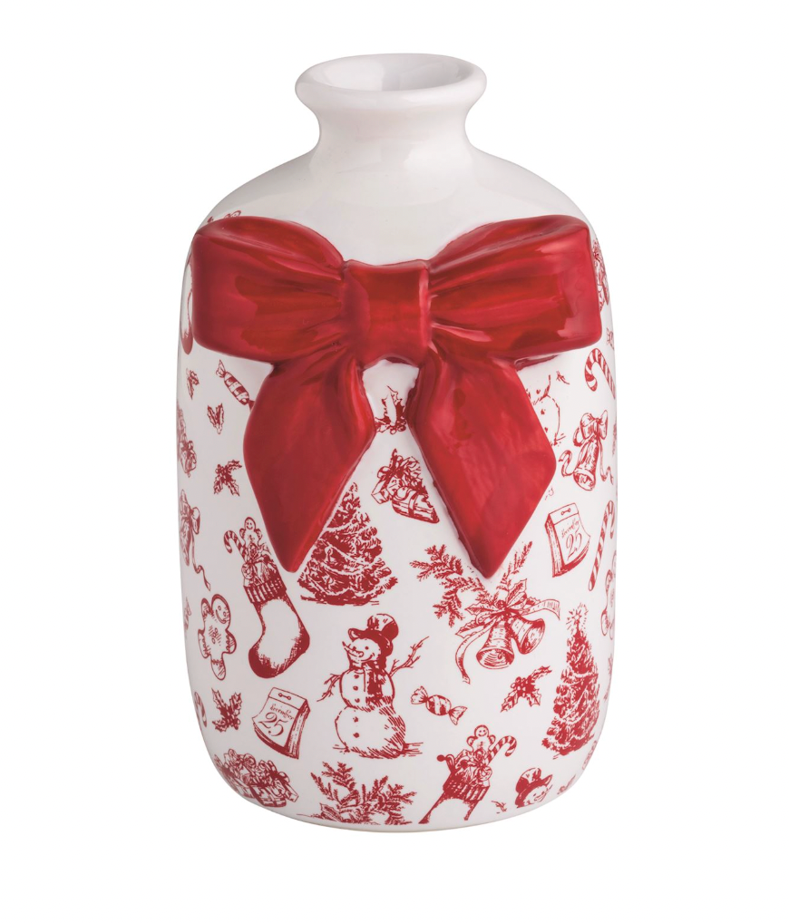 Bow Toile Bud Vase