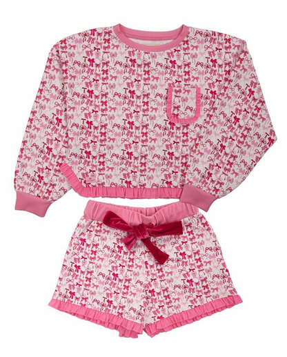 Womens PJ Set-Ruffle