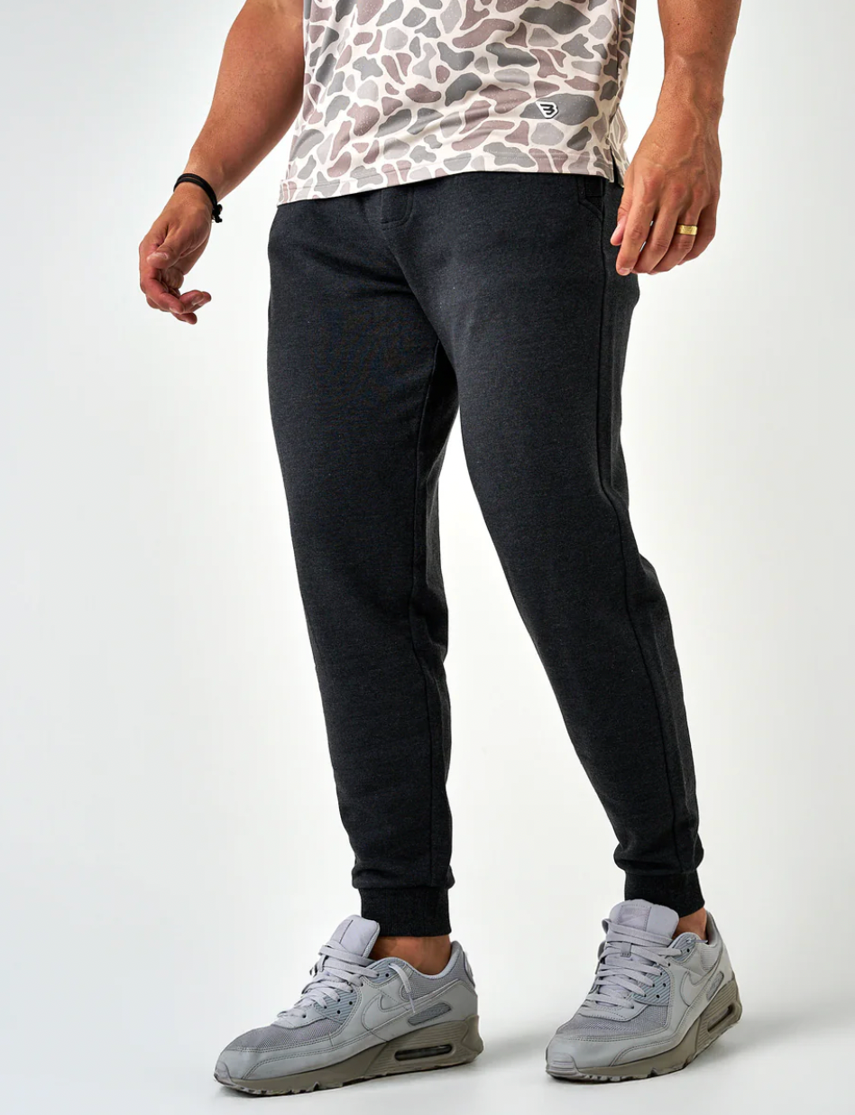 Fleece Jogger - Heather Black