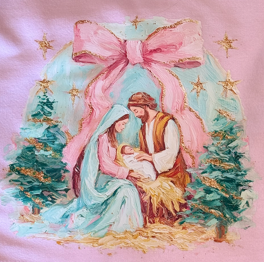 Handpainted Pastel Nativity Tee