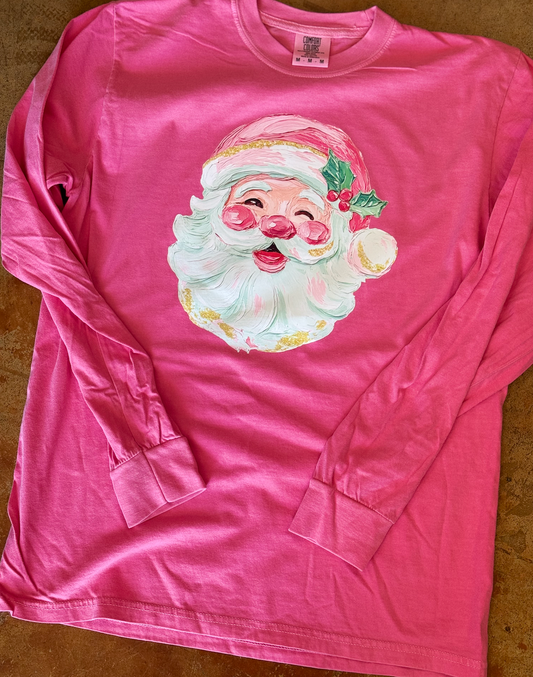 Handpainted Santa Tee