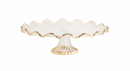 Gold Edge Ruffle Cake Stand