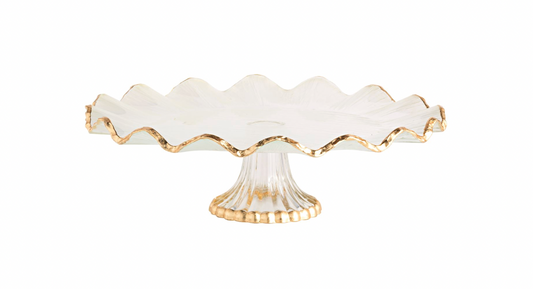 Gold Edge Ruffle Cake Stand