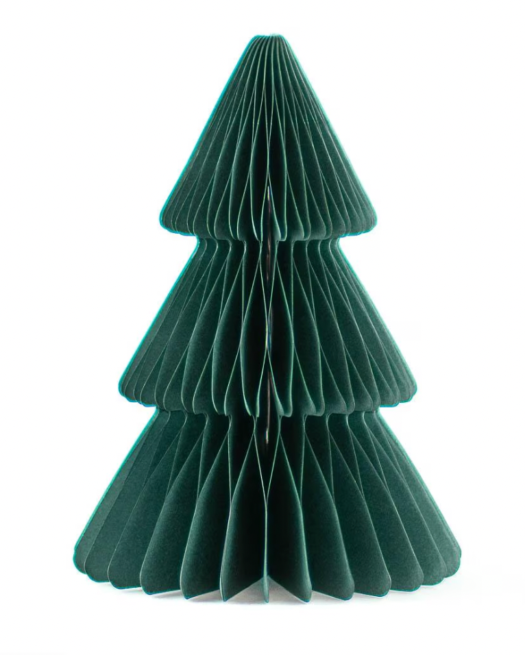 Accordion Paper Tree in Dark Green, 10"