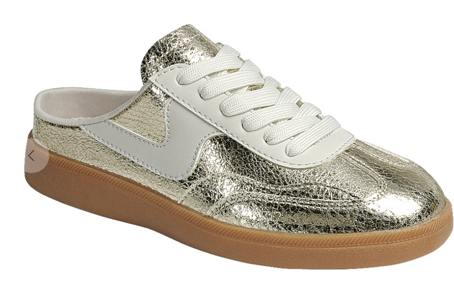 Gold Slip On Sneakers