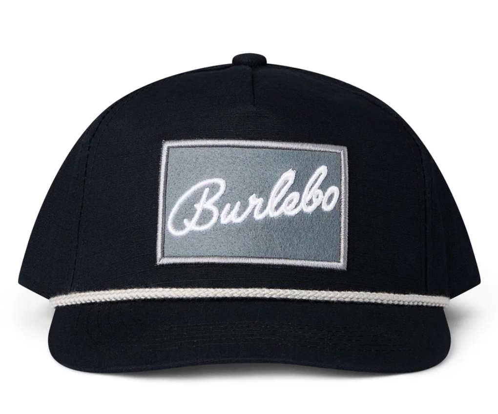 Cap - BURLEBO Grey Patch - Black