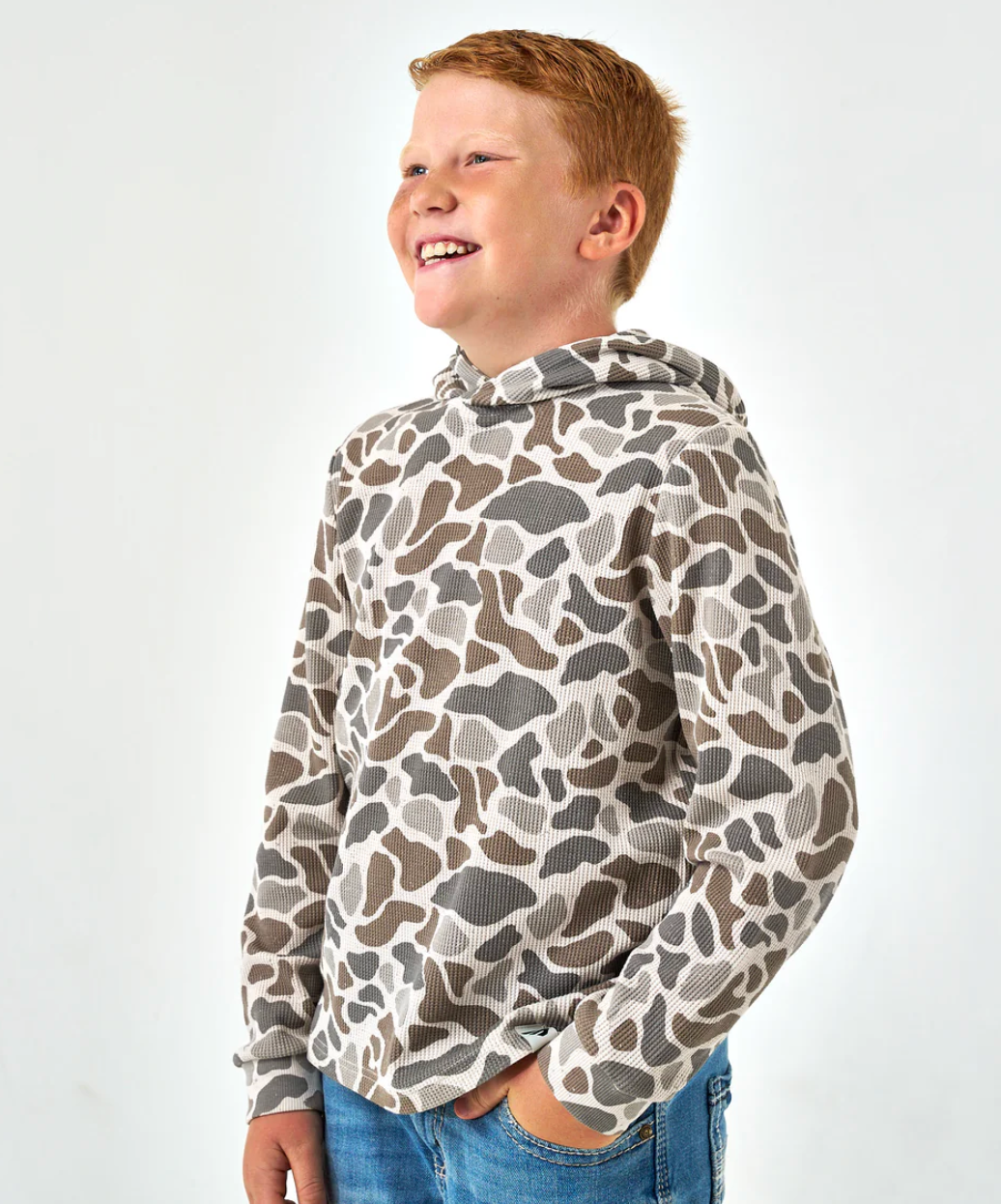 Youth - Thermal Hoodie - Classic Deer Camo