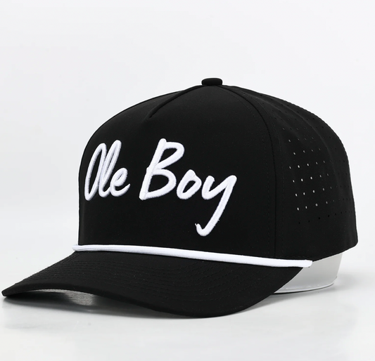 OLE BOY Black Performance Golf Hat