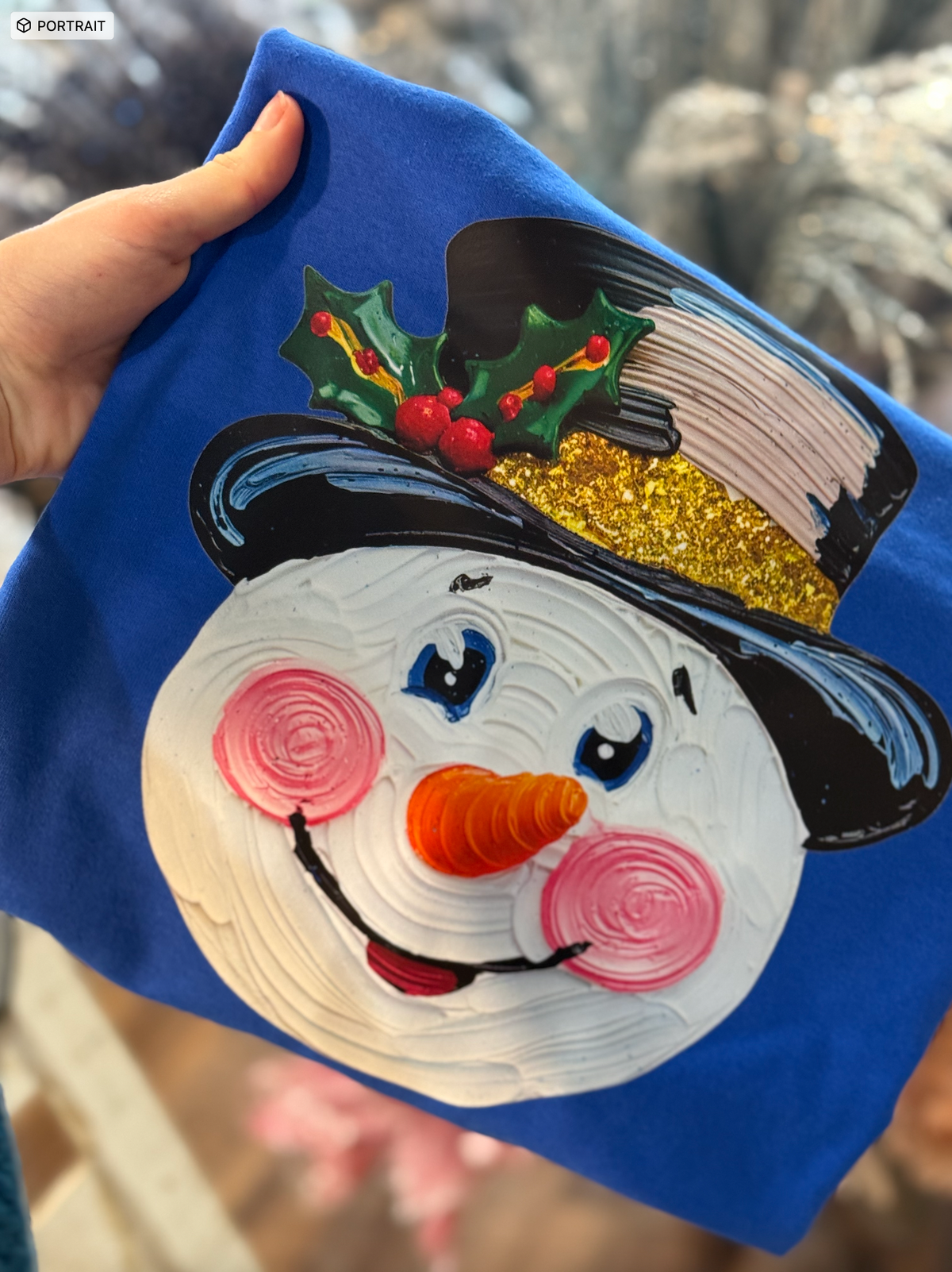 Painted Snowman Gildan Long sleeve Tees