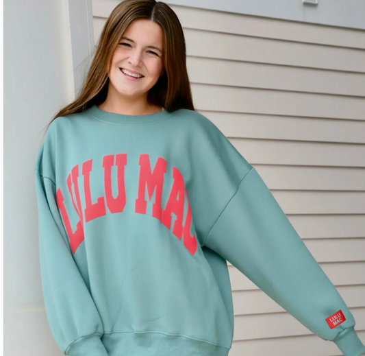 Lulu Mac Sweatshirt Green/Red - Puff