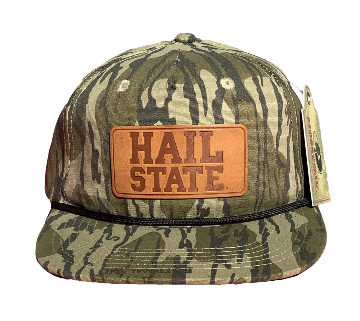 Msu Camo Hail State Leather Patch Rope-Bottomland