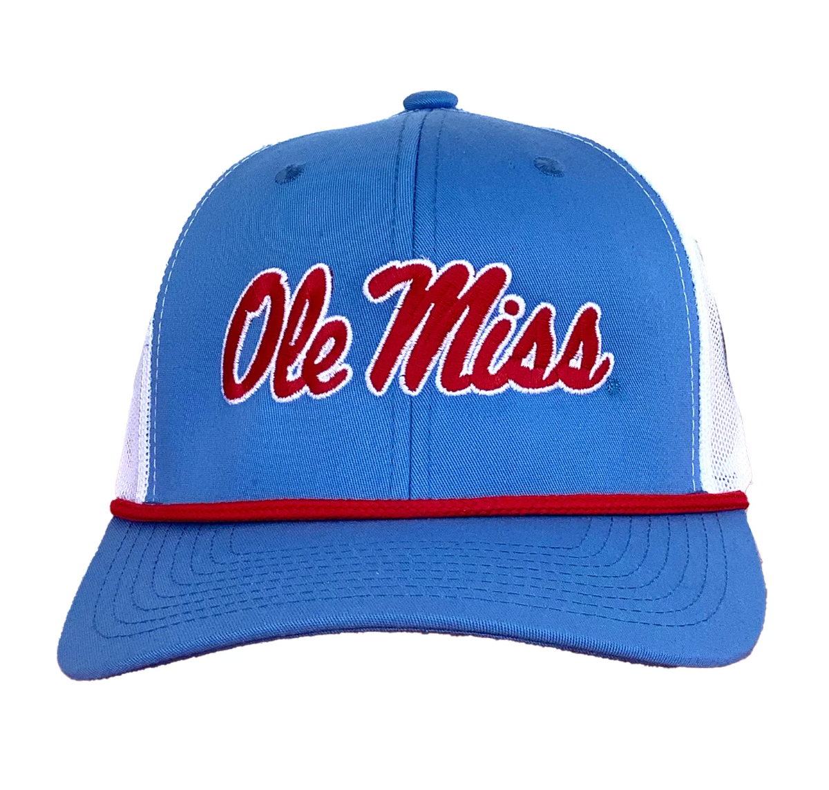Ole Miss Script 6 Panel Rope-Blue