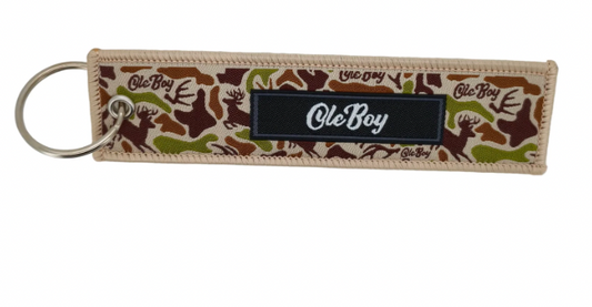 OLE BOY Classic Logo Keychain-Deer Camo