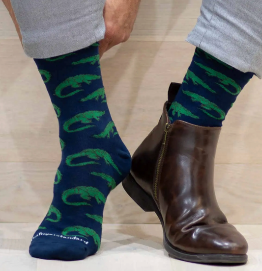 Men's Later Gator Socks Navy/Green One Size