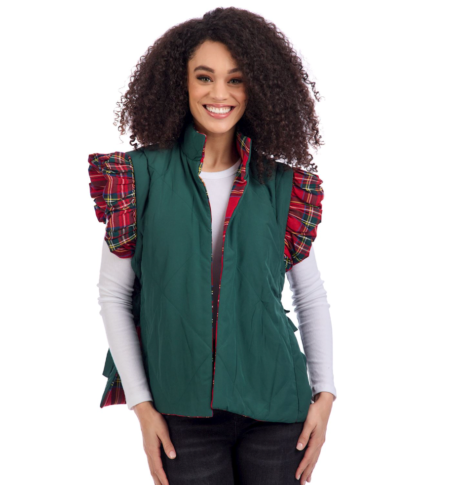 Red Reversible Jefferies Quilted Vest