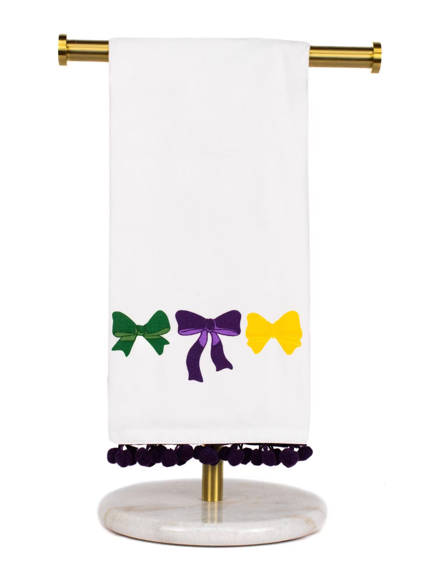 Jeanne Bow Pom Pom Hand Towel