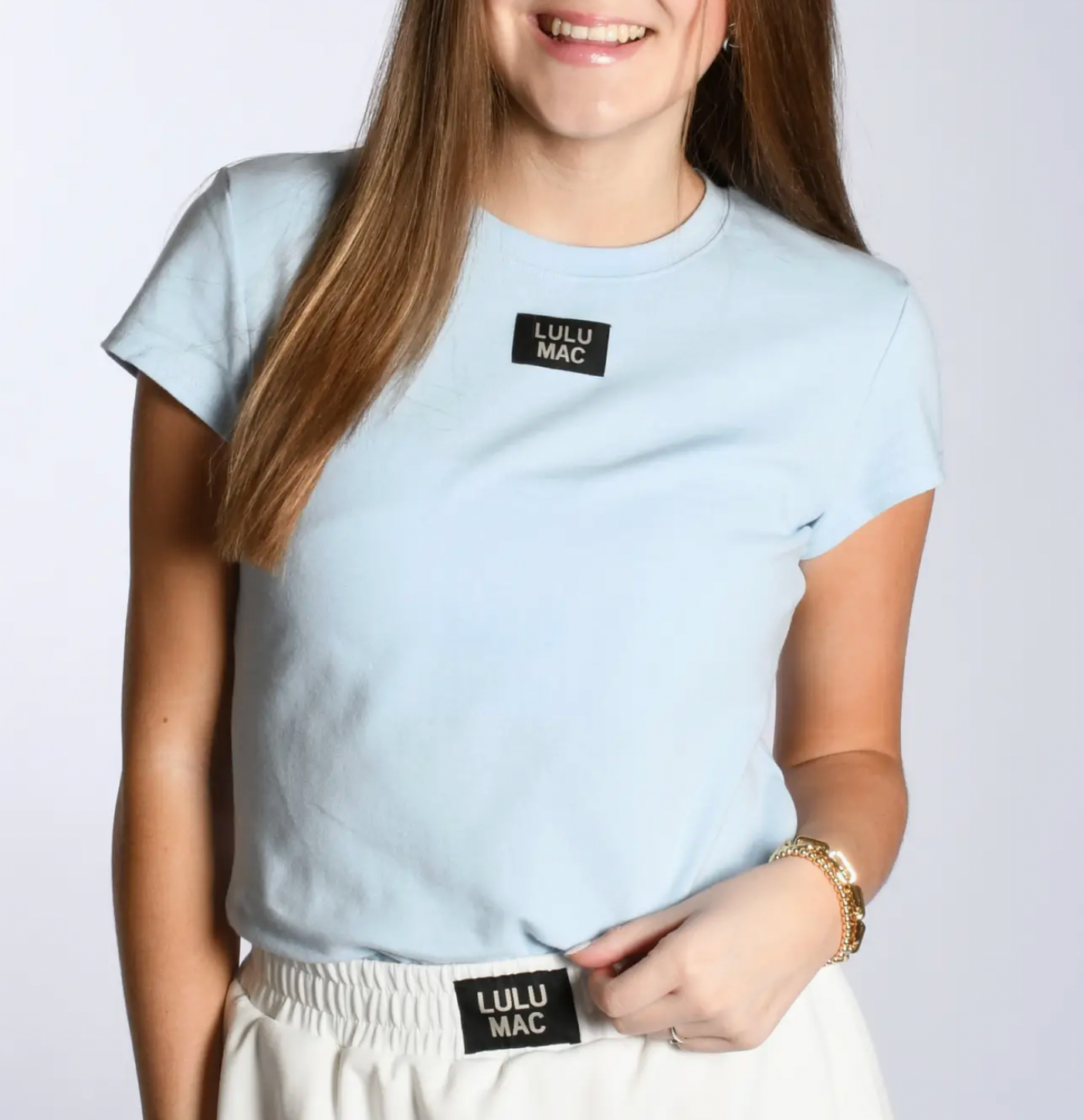 Baby Doll Top Ss-Light Blue