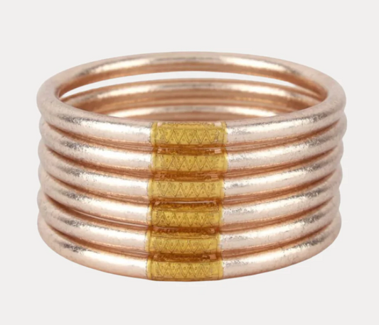 Champagne All Weather Bangles® (Set of 6) - Serenity Prayer