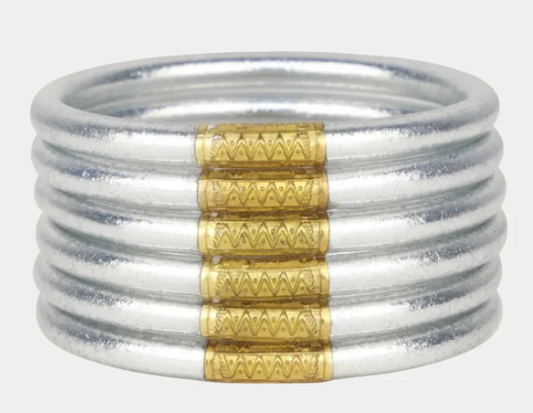 Silver All Weather Bangles® (Set of 6) - Serenity Prayer