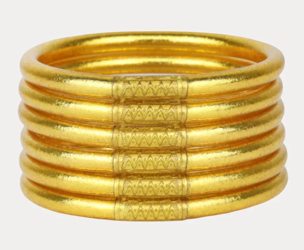 Gold All Weather Bangles® (Set of 6) - Serenity Prayer