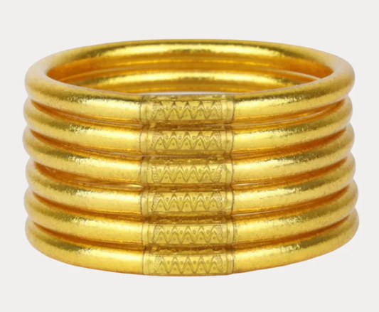 Gold All Weather Bangles® (Set of 6) - Serenity Prayer