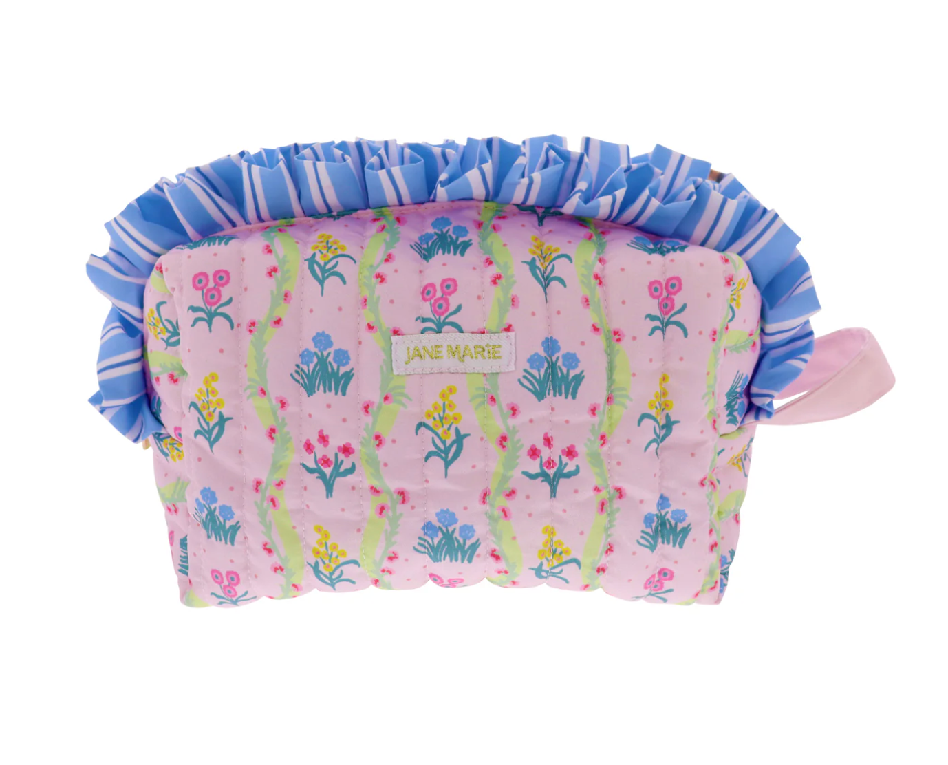 Bloomsbury Haven Medium Cosmetic Bag - Floral Travel Makeup Organizer