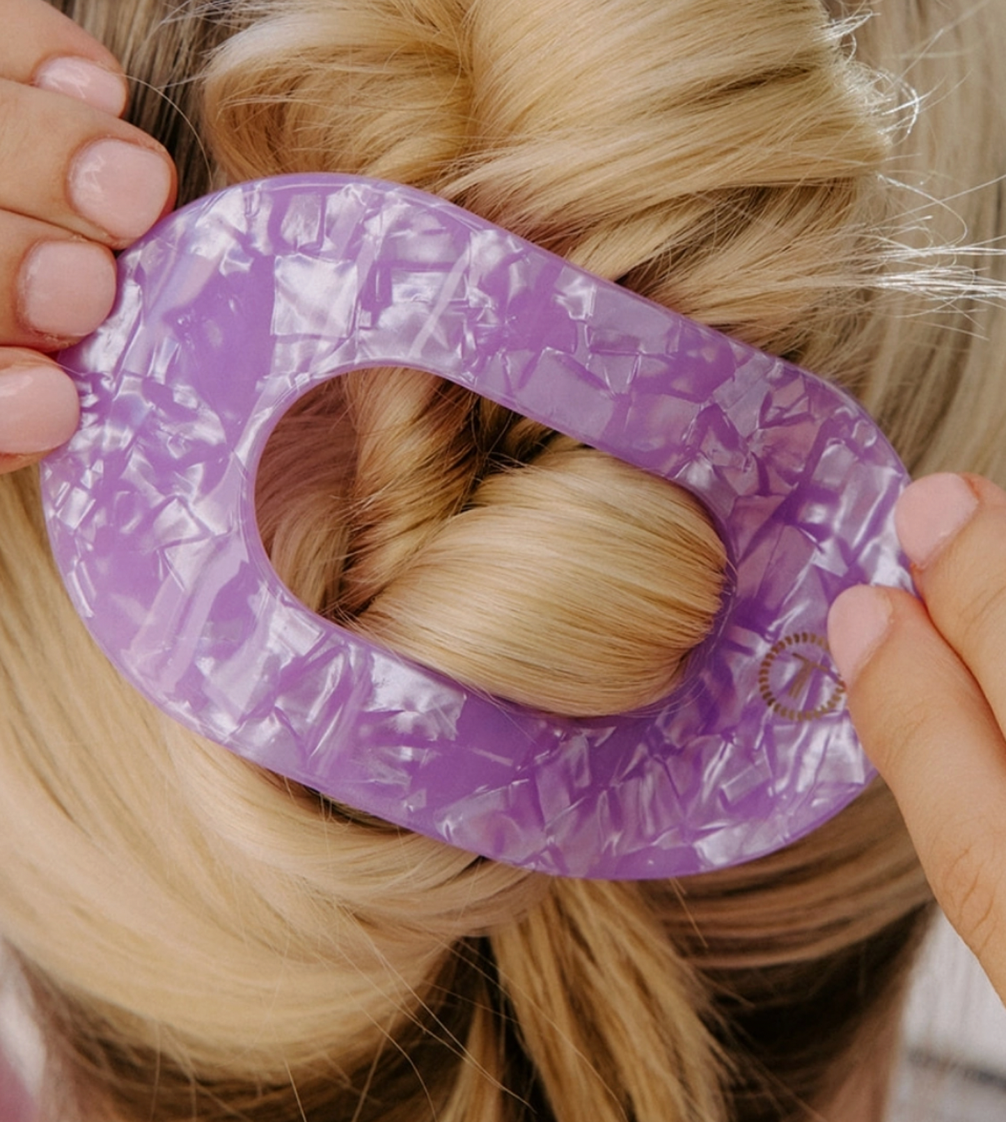 Flat Round Hair Clip Large