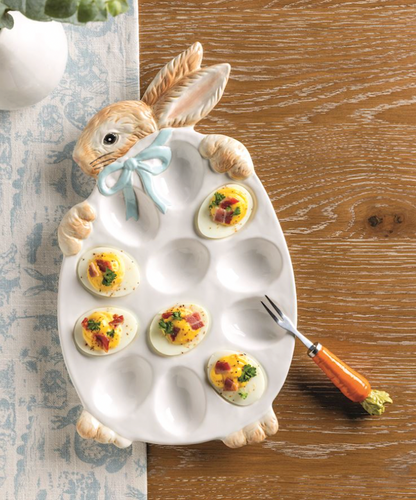 Bunny Deviled Egg Platter Set
