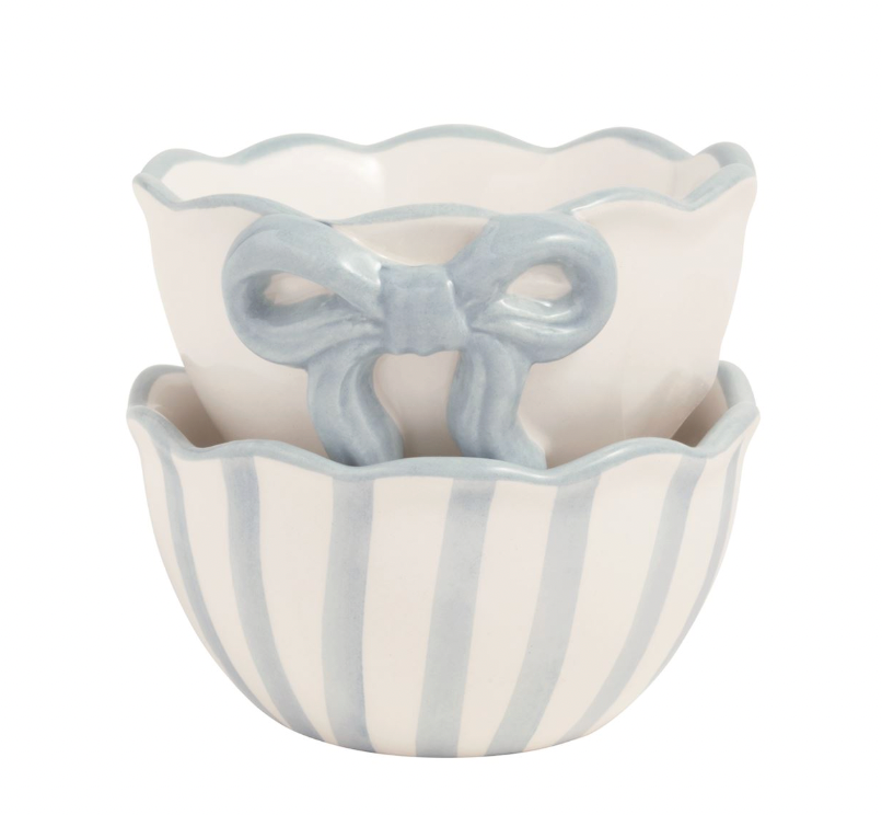 Stripe And Bow Ramekins