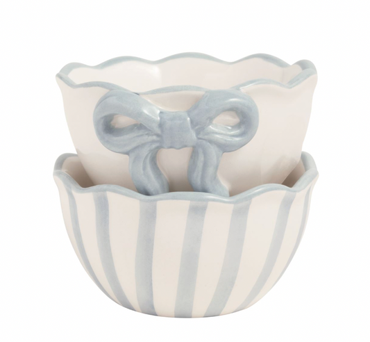 Stripe And Bow Ramekins