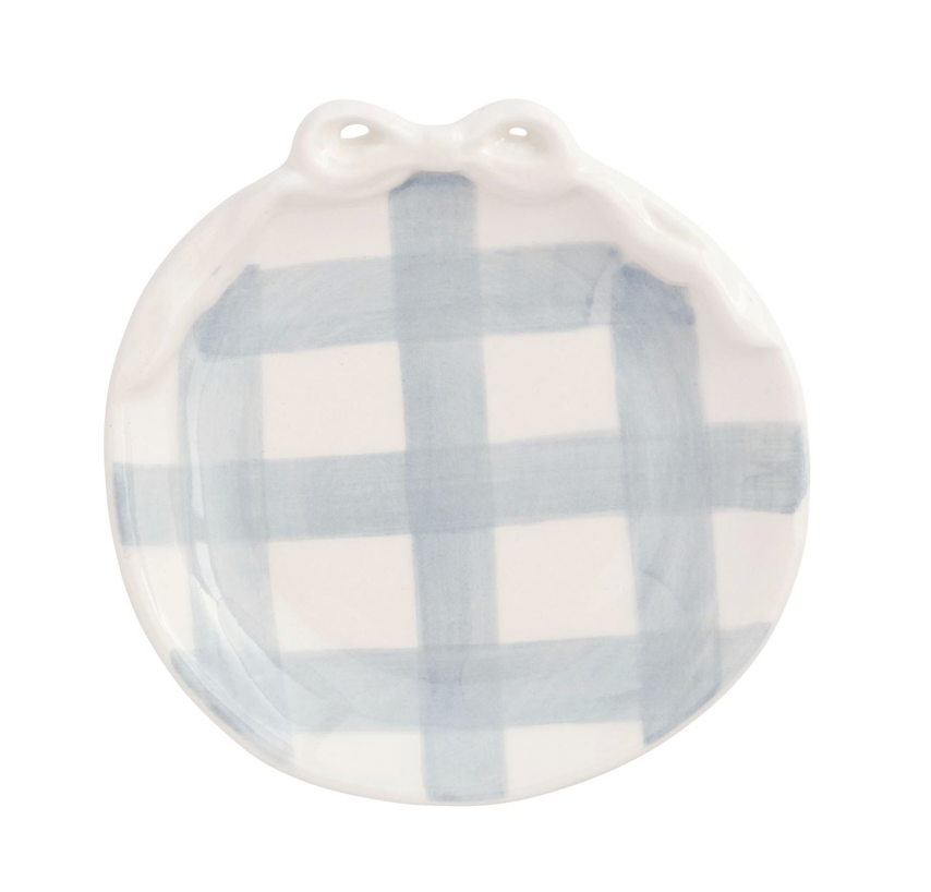 Gingham Bow Ring Dish