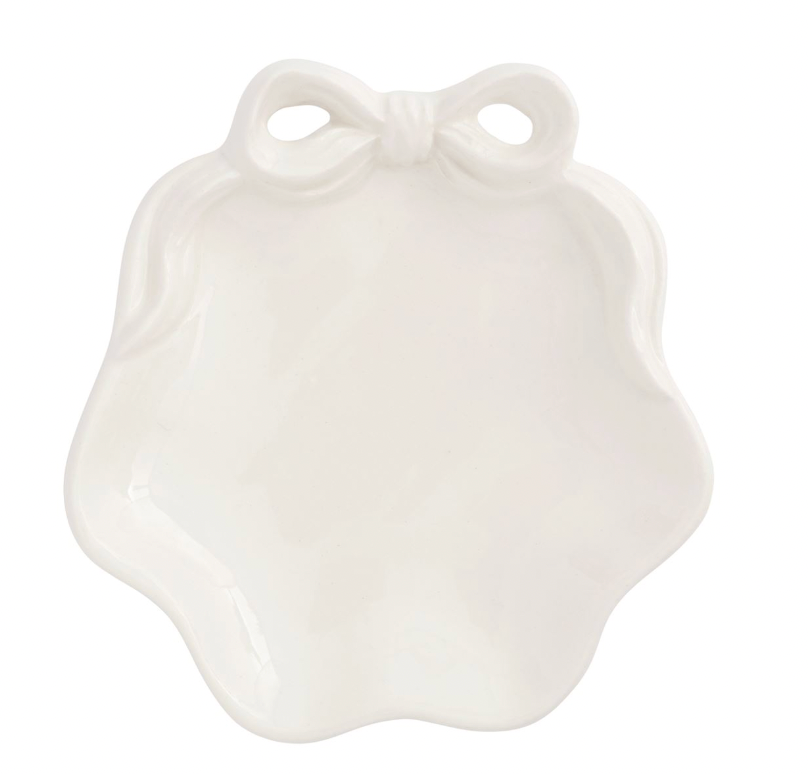 White Bow Ring Dish