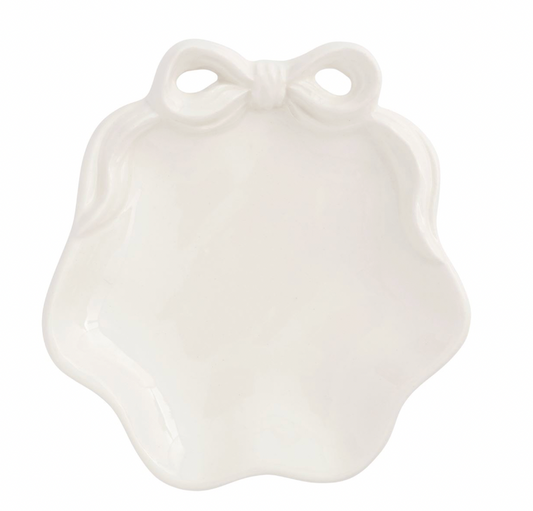 White Bow Ring Dish