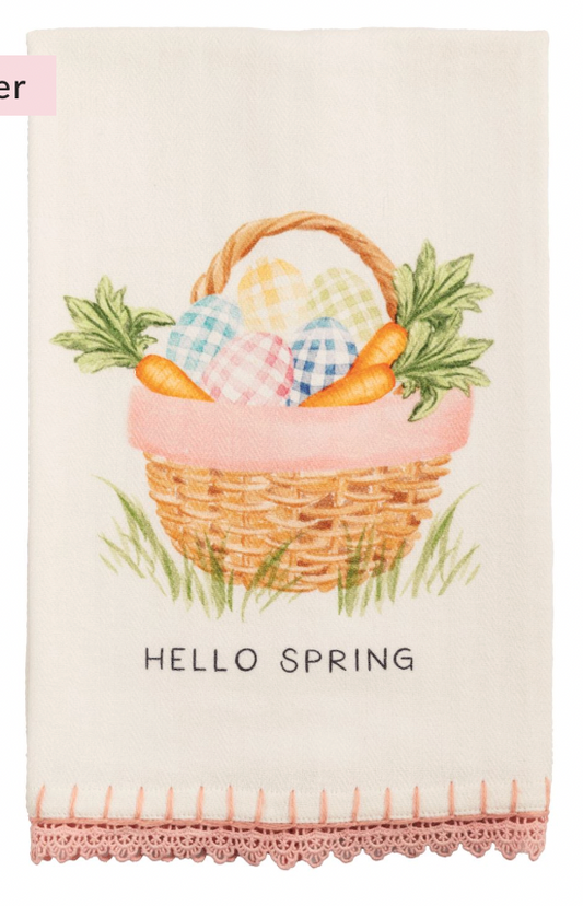 Hello Spring Trim Towels