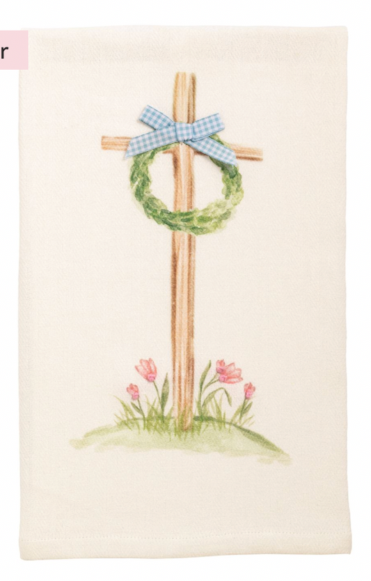 Church With Wreath Easter Towel