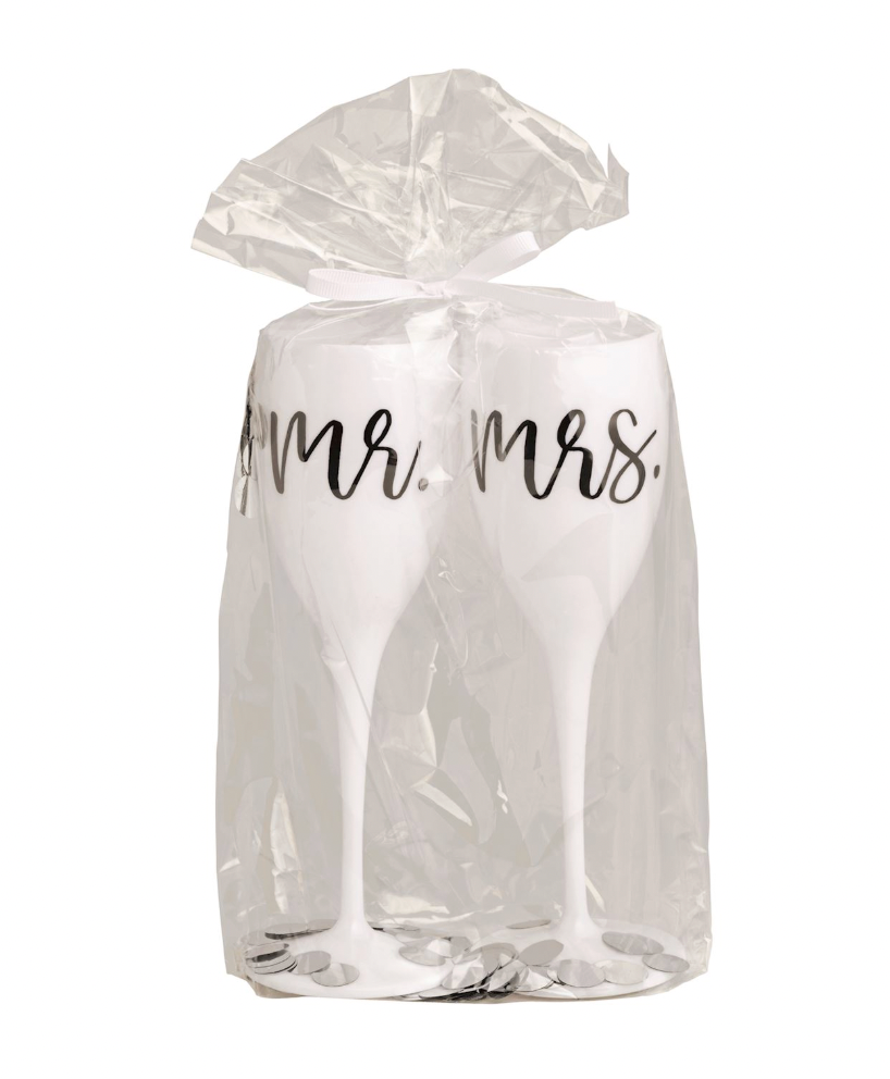 Mr. & Mrs. Acrylic Champange Flute Set