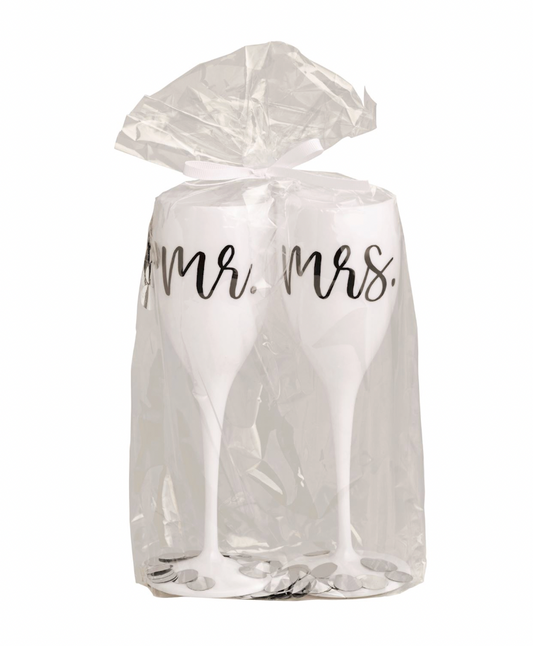 Mr. & Mrs. Acrylic Champange Flute Set