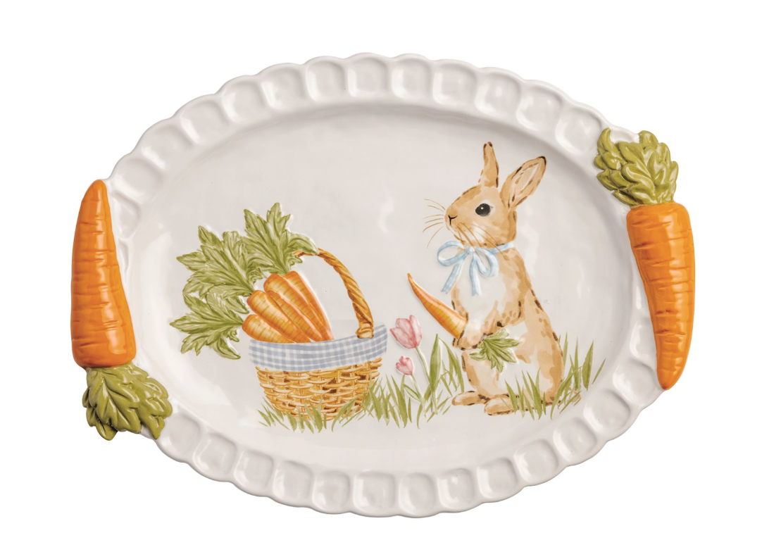 Easter Carrot Handle Platter