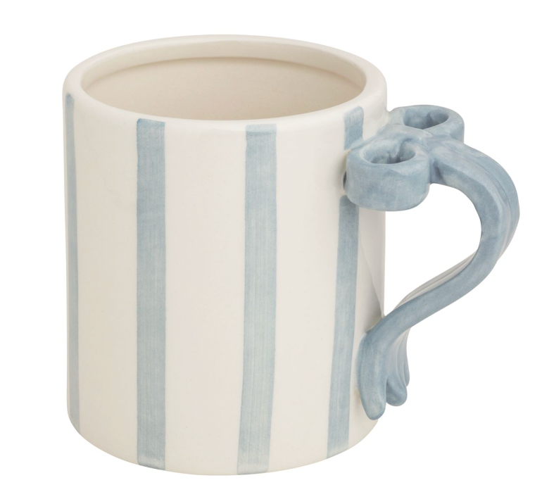 Stripe Bow Handle Mug