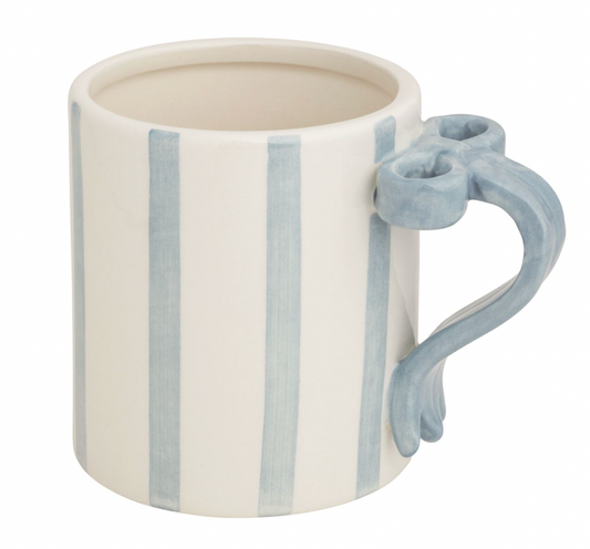 Stripe Bow Handle Mug