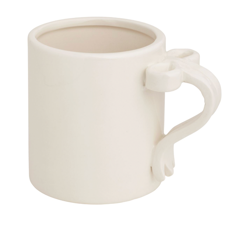 White Bow Handle Mug
