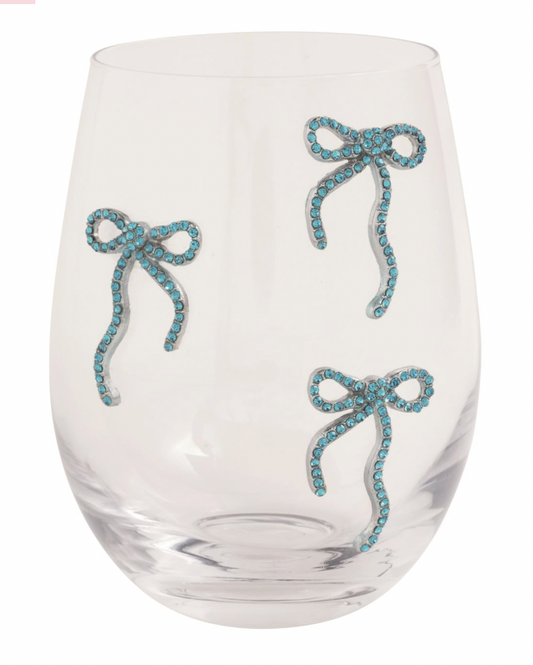 Beaded Three Bows Wine Glass